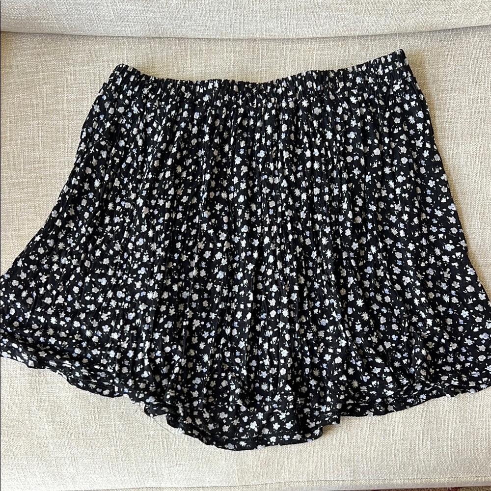 Vintage Brandy Melville Floral Black Skirt